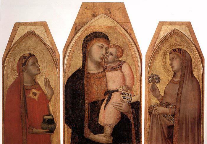 Ambrogio Lorenzetti Madonna and Child with Mary Magdalene and St Dorothea France oil painting art